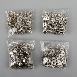 Кнопка установочная, Омега (О-образная), железная, d=15 мм, цвет серебряный