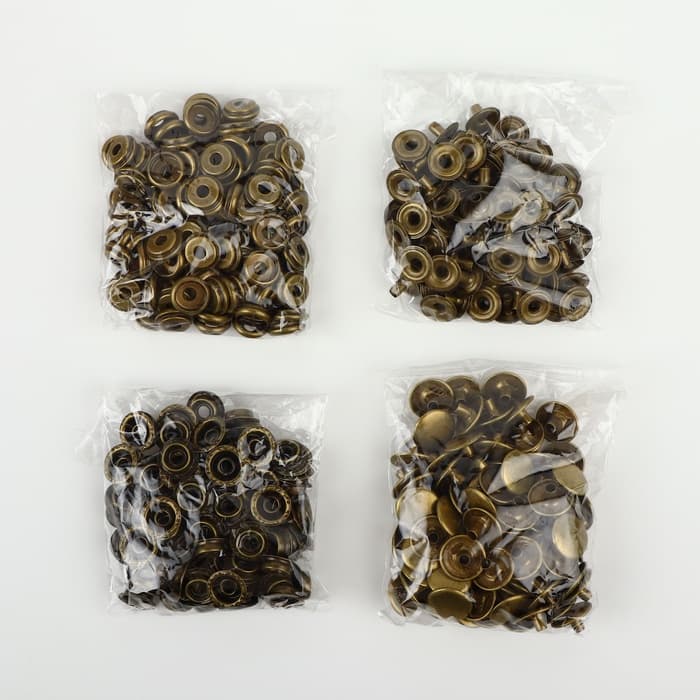 Кнопка установочная, Омега (О-образная), железная, d=15 мм, цвет бронзовый