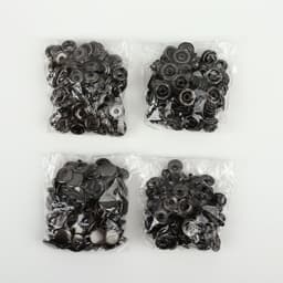 Кнопка установочная, Омега (О-образная), железная, d=15 мм, цвет чёрный никель