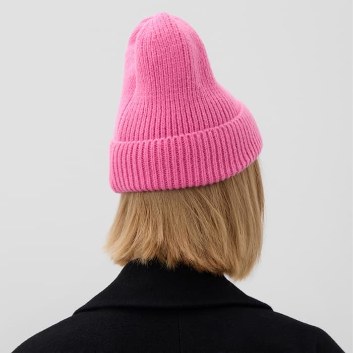 Шапка с отворотом женская MINAKU, размер 54-56, розовая