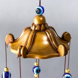 Музыка ветра «Месяц и солнце. Гармония и баланс», металл, от сглаза 6 колокольчиков, 45×8×8 см