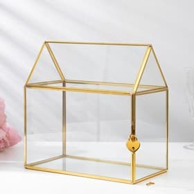 Шкатулка для украшений «Свадебный банк, семейный очаг», 25×14.5×24 см, стекло
