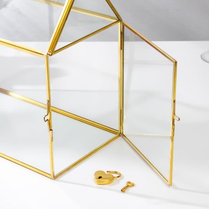 Шкатулка для украшений «Свадебный банк, семейный очаг», 25×14.5×24 см, стекло