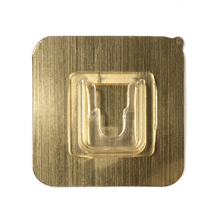 Комплект настенных держателей ТУНДРА, с клейкой поверхностью, 60×60×10 мм, цвет золото