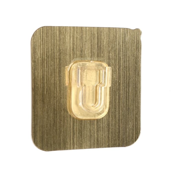 Комплект настенных держателей ТУНДРА, с клейкой поверхностью, 60×60×10 мм, цвет золото