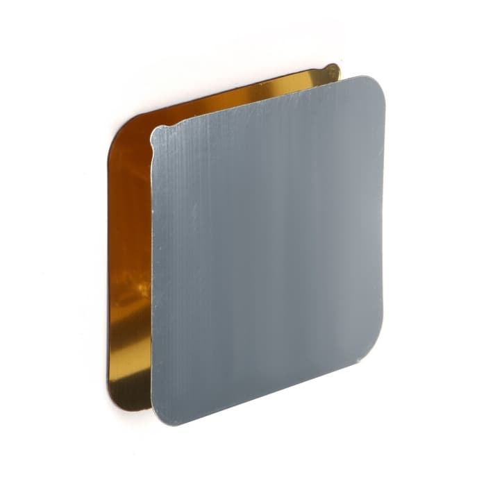 Комплект настенных держателей ТУНДРА, с клейкой поверхностью, 60×60×10 мм, цвет золото