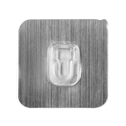 Держатель настенный, 2 шт., ТУНДРА krep, с клейкой поверхностью, 60×60 мм, цвет хром