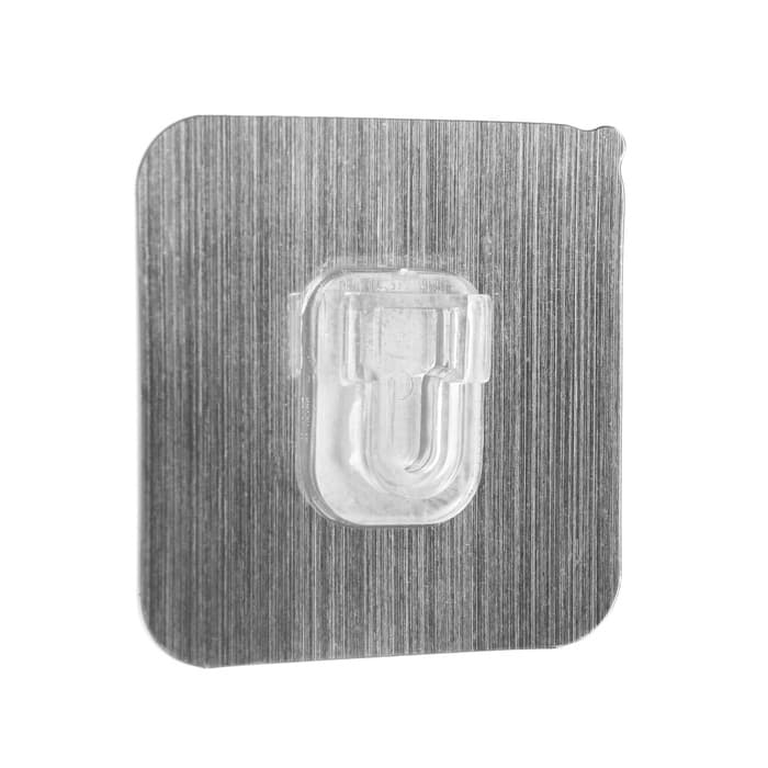 Держатель настенный, 2 шт., ТУНДРА krep, с клейкой поверхностью, 60×60 мм, цвет хром