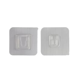 Держатель настенный, 2 шт., ТУНДРА krep, с клейкой поверхностью, 60×60 мм, цвет хром