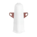 Угол наружный (внешний) с крепежом для плинтуса «Деконика», 85 мм, цвет 001-G белый глянцевый