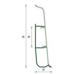 Плинтус напольный «Деконика», 85×2200 мм, цвет 253 ясень серый