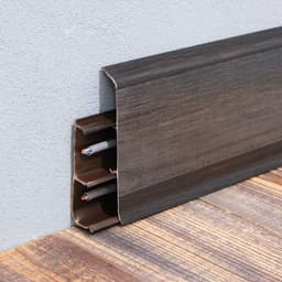 Плинтус напольный «Деконика», 85×2200 мм, цвет 303 Венге темный