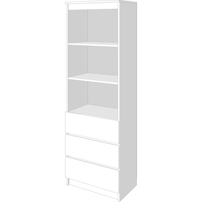 Стеллаж «Мадера», 600×340×1790 мм, цвет белый