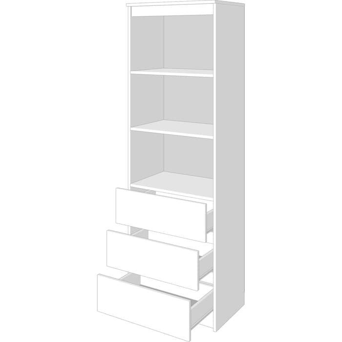 Стеллаж «Мадера», 600×340×1790 мм, цвет белый