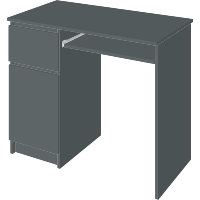 Стол письменный «Мадера», левый угол, 900×500×770 мм, цвет графит