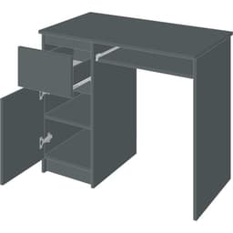 Стол письменный «Мадера», левый угол, 900×500×770 мм, цвет графит