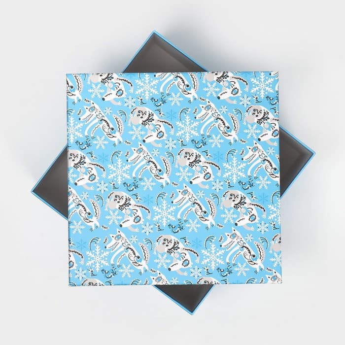 Набор подарочных новогодних коробок 5 в 1 «С Новым годом», 14×14×8 - 22×22×12 см