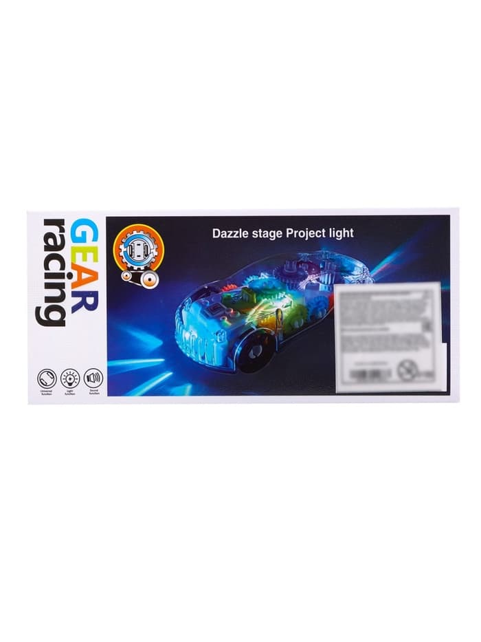 Машина «Шестерёнки», свет и звук, работает от батареек