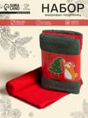 Полотенца махровые «Этель. С НГ», 30×30 см - 3 шт., хлопок 100%