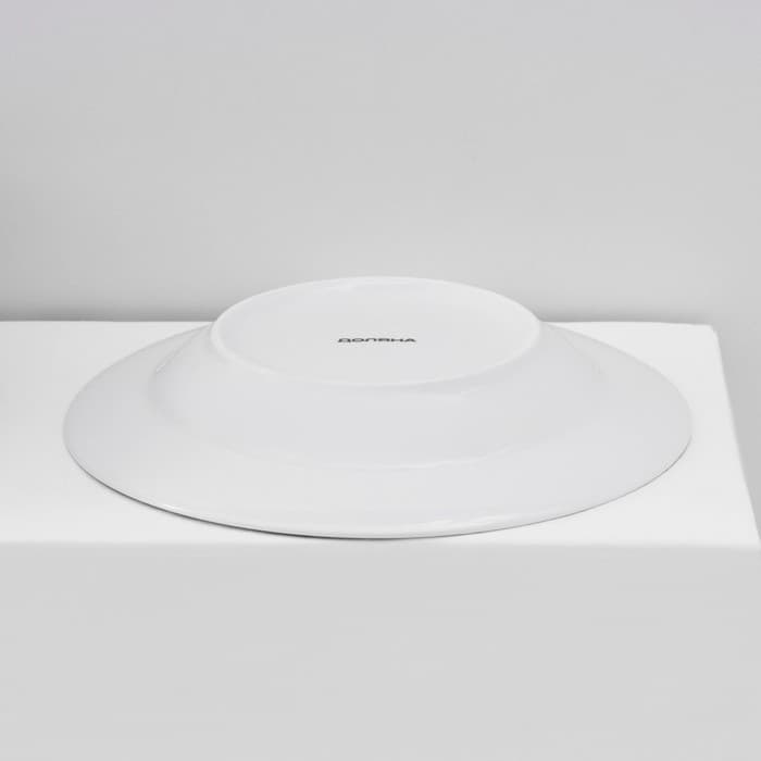 Тарелки Доляна «Звёздная ночь», 18 предметов: 6 тарелок d=20 см, 6 тарелок d=25 см, 6 тарелок глубоких 340 мл, фарфор, белые, голубые