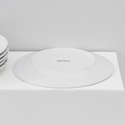 Тарелки Доляна «Звёздная ночь», 18 предметов: 6 тарелок d=20 см, 6 тарелок d=25 см, 6 тарелок глубоких 340 мл, фарфор, белые, голубые