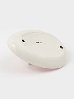 Подставка для яиц Доляна «Зайка», 25×18×9 см, доломит, розовая