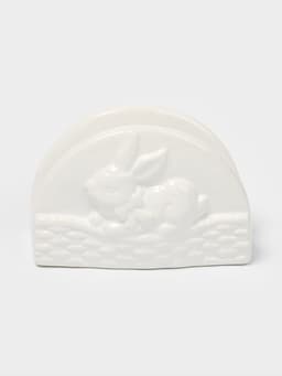 Салфетница Доляна «Зайка», 11.5×5.5×7.5 см, доломит, белая