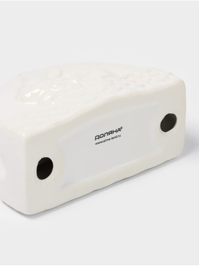 Салфетница Доляна «Зайка», 11.5×5.5×7.5 см, доломит, белая