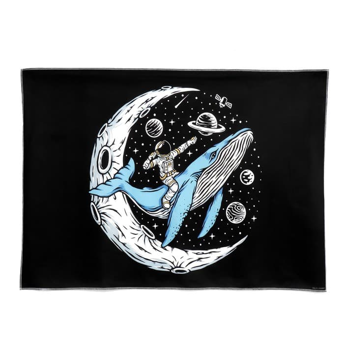 Фотофон для съёмок, полиэстер «Космонавт и синий кит», 70×100 см