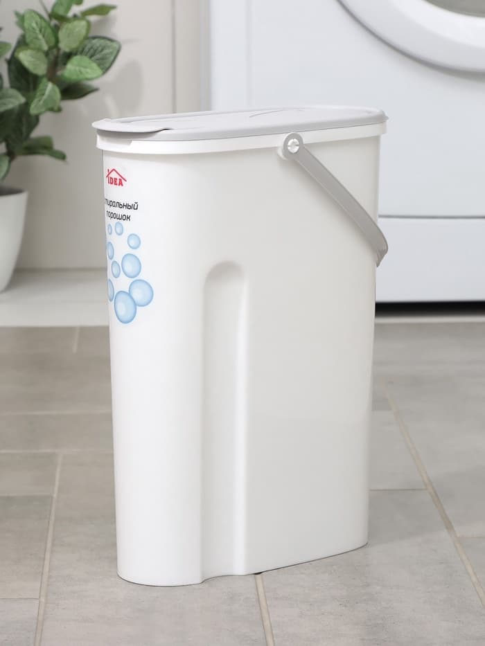 Контейнер для стирального порошка, 5 л, 11×24.6×32 см, серый