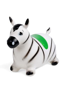 Попрыгун ZABIAKA «Зебра», 55×29×50 см, белый