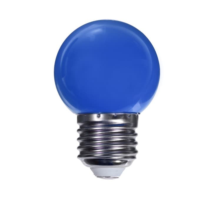 Лампа светодиодная Luazon Lighting, G45, Е27, 1.5 Вт, для белт-лайта, набор 20 штук, свечение синее