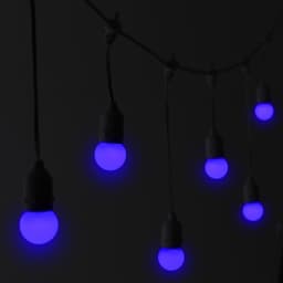 Лампа светодиодная Luazon Lighting, G45, Е27, 1.5 Вт, для белт-лайта, набор 20 штук, свечение синее