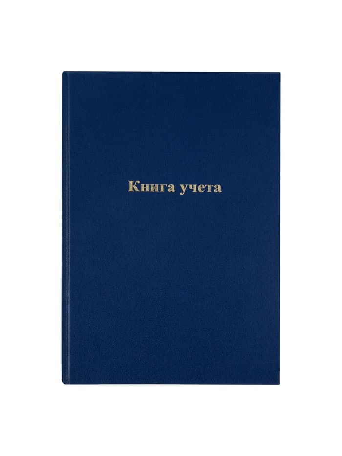 Книга учета, 96 листов, обложка бумвинил, блок газетный, клетка, синяя