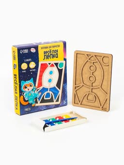 Картина пластилином «Ракета», 21×15 см, набор для творчества