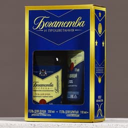 Подарочный набор «Богатства!», гель для душа виски 250 мл и гель для бритья 110 мл