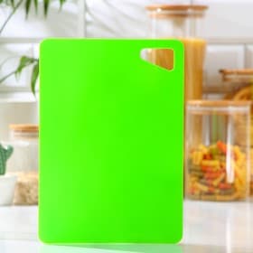 Доска разделочная «Эко», 17×24×0.2 см, прямоугольная, салатовая