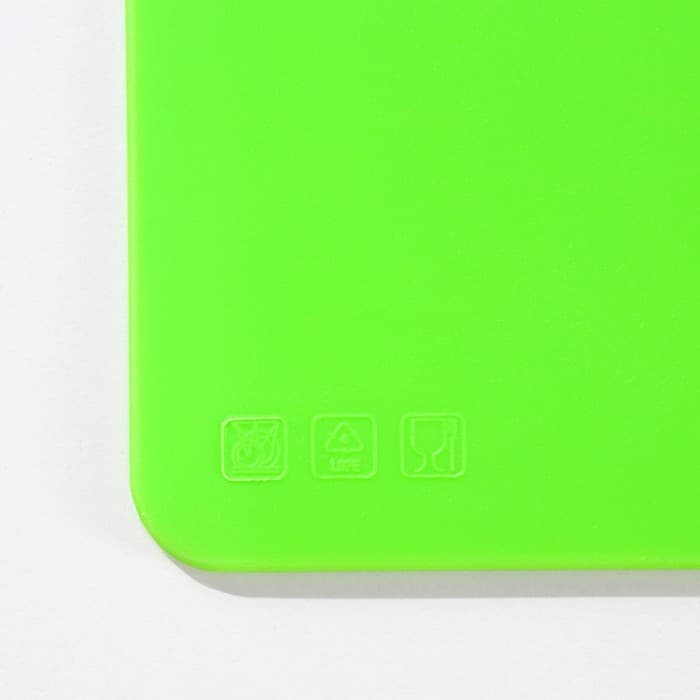 Доска разделочная «Эко», 17×24×0.2 см, прямоугольная, салатовая