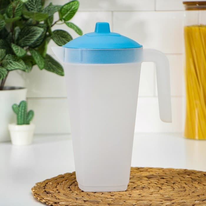 Кувшин с крышкой, 2 л, 20×12×26 см, голубой