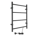 Полотенцесушитель электрический ТЕРА «Классика», 400×600 мм, 4 перекладины, черный