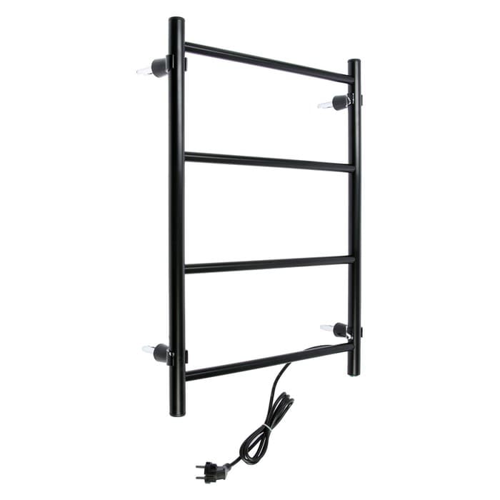 Полотенцесушитель электрический ТЕРА «Классика», 400×600 мм, 4 перекладины, черный