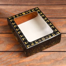 Подарочная коробка складная, новогодняя «Олени», 18×15×5 см