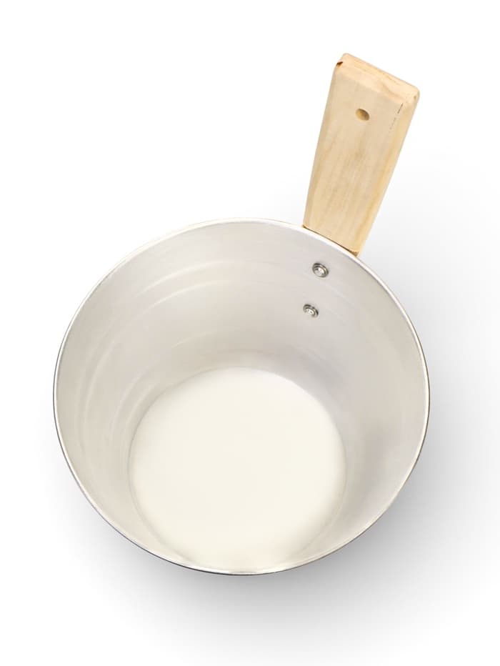 Ушат для бани и сауны, 3 л, алюминий, с деревянной ручкой