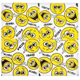 Салфетки бумажные однослойные «Смайлы. Пожелания», 24×24 см, в наборе 20 шт.