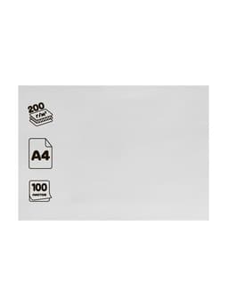 Картон белый А4, 100 листов, мелованный 200 г/м²