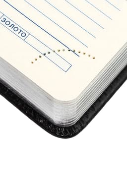 Ежедневник НЕдатированный А5, 136 листов в линейку, кожзам «Небраска», серебряный срез, чёрный