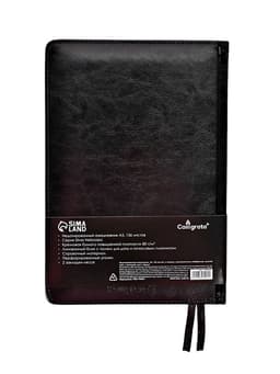 Ежедневник НЕдатированный А5, 136 листов в линейку, кожзам «Небраска», серебряный срез, чёрный