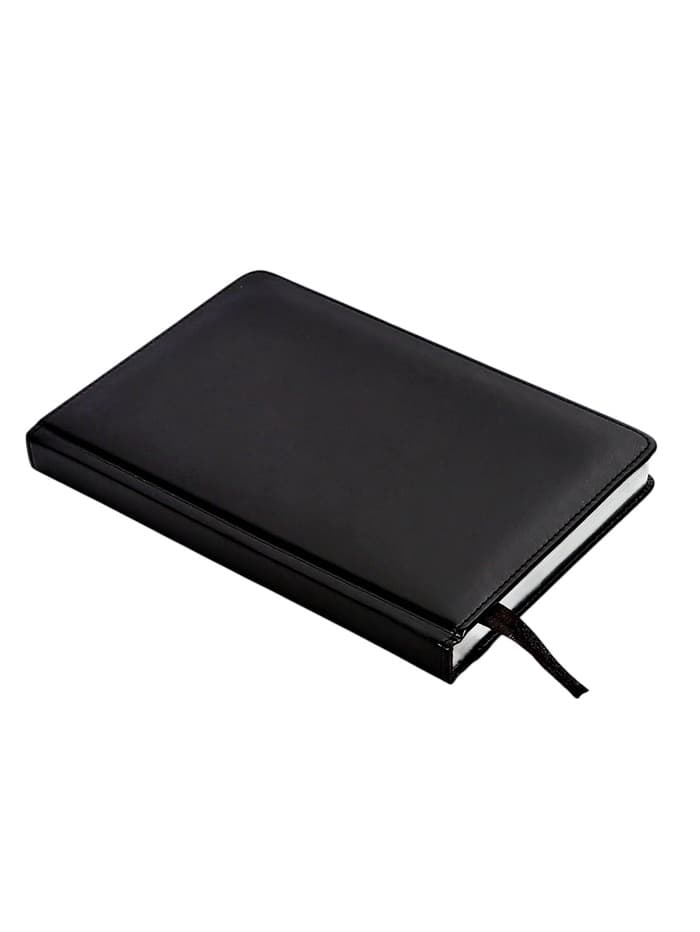 Ежедневник НЕдатированный А5, 136 листов в линейку, кожзам «Небраска», серебряный срез, чёрный