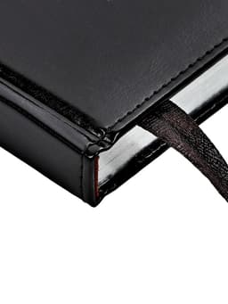 Ежедневник НЕдатированный А5, 136 листов в линейку, кожзам «Небраска», серебряный срез, чёрный