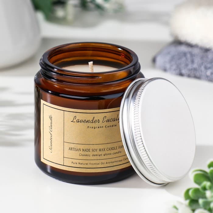 Ароматическая свеча в банке «Лаванда и эвкалипт», 6.5×5.5 см, 100 г